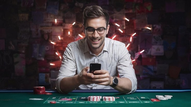 Ilustrasi transaksi online yang aman dengan teknologi enkripsi untuk deposit dan penarikan